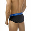 PPÜ Black/Royal Heart-Pattern Cut-Out Brief