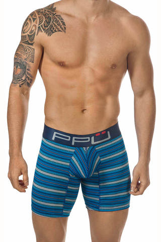 PPÜ Grey/Blue Stripe Boxer Brief