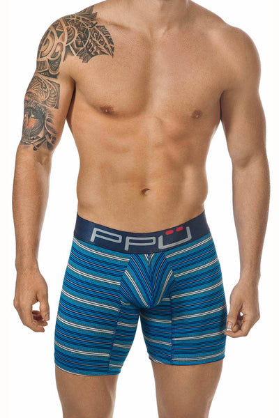 PPÜ Grey/Blue Stripe Boxer Brief