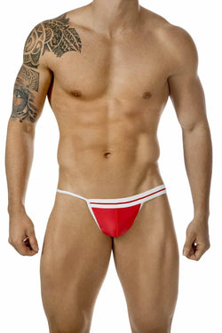 PPÜ Red/White Asymmetrical Thong thumbnail 1