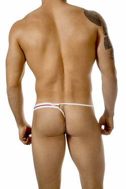 PPÜ Red/White Asymmetrical Thong thumbnail 2