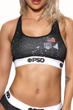 PSD Black Space Camp Sports Bra thumbnail 3