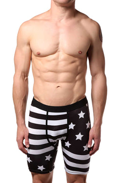 PSD Black/White Stars & Stripes Boxer Brief thumbnail 1