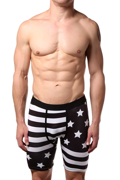 PSD Black/White Stars & Stripes Boxer Brief