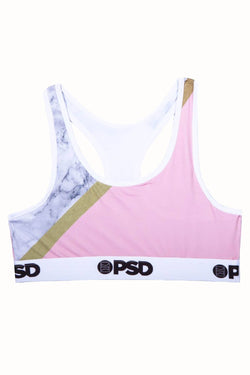 PSD Pink-Marble Sports Bra thumbnail 1