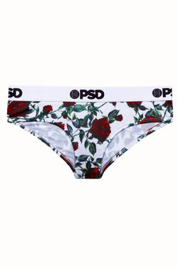 PSD White/Red Rose II Bikini Brief thumbnail 1