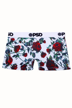 PSD White/Red Rose II Boyshort thumbnail 1