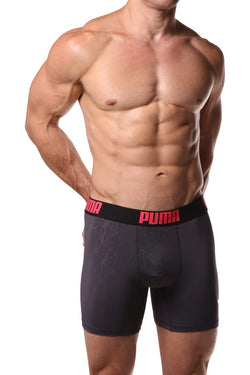 PUMA Grey Geometric Print Boxer Brief thumbnail 2