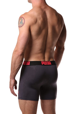 PUMA Grey Geometric Print Boxer Brief thumbnail 3