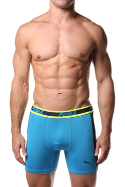 PUMA Light Blue & Navy Solid Side Panel Boxer Brief thumbnail 1