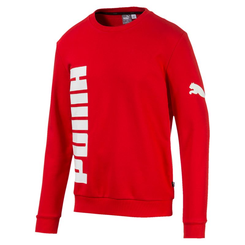 PUMA Men's Big Logo Sweatshirt High Risk Red Red