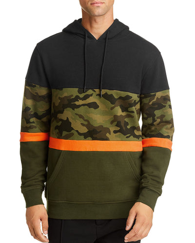 Pacific & Park Camo Color-block Hooded Sweatshirt Camo