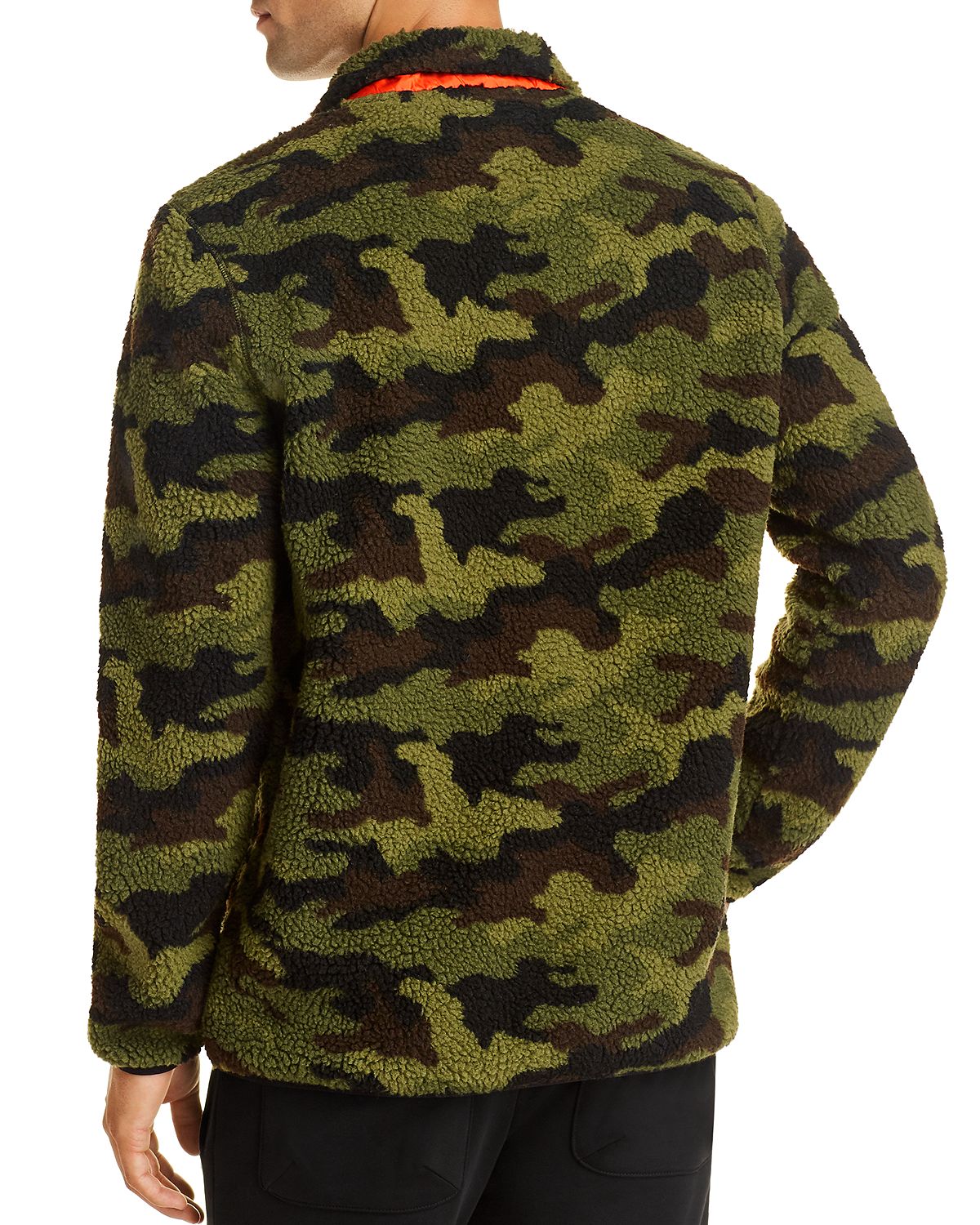 Pacific & Park Camo Sherpa Regular Fit Fleece Jacket Camo/Orange