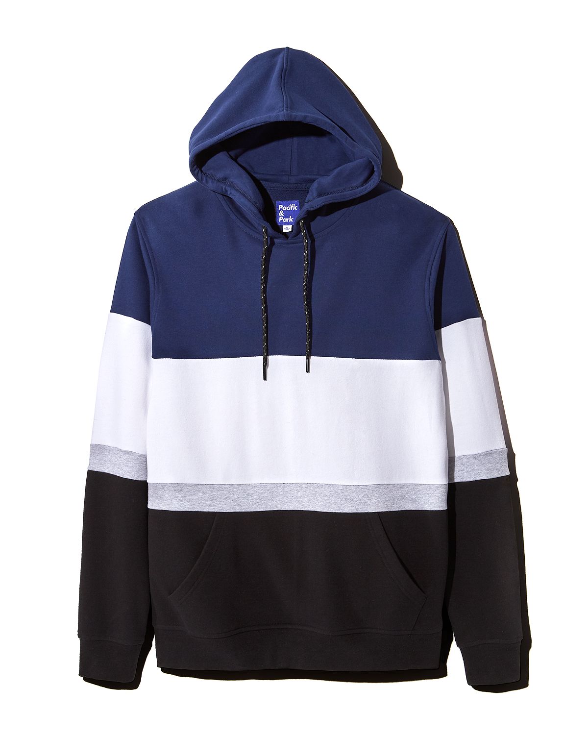 Pacific & Park Color-block Hooded Sweatshirt Navy