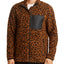 Pacific & Park Leopard Sherpa Regular Fit Fleece Jacket Leopard/Black