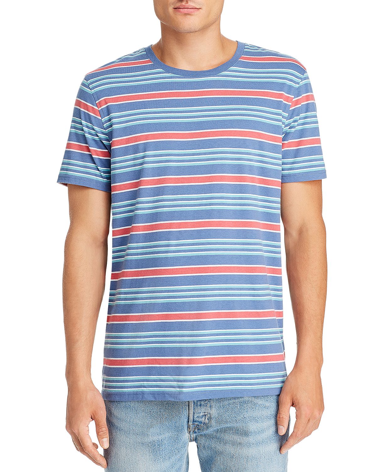 Pacific & Park Striped Tee Light Blue