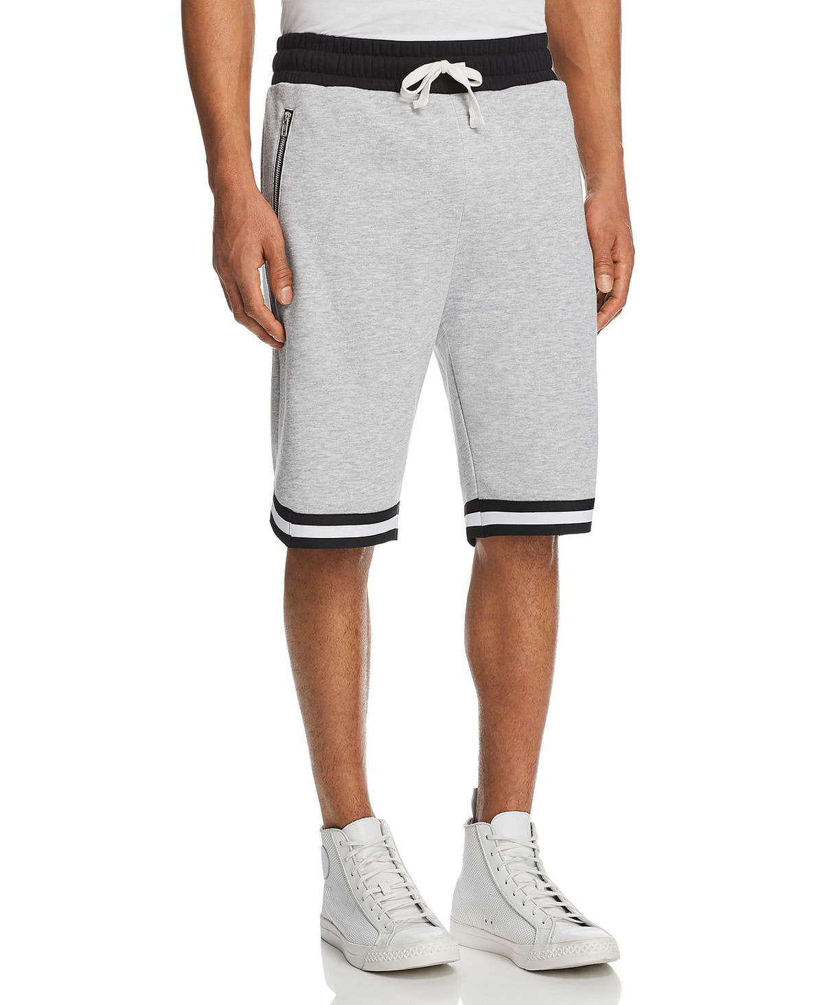 Pacific & Park Terry Fleece Basketball Shorts GREY
