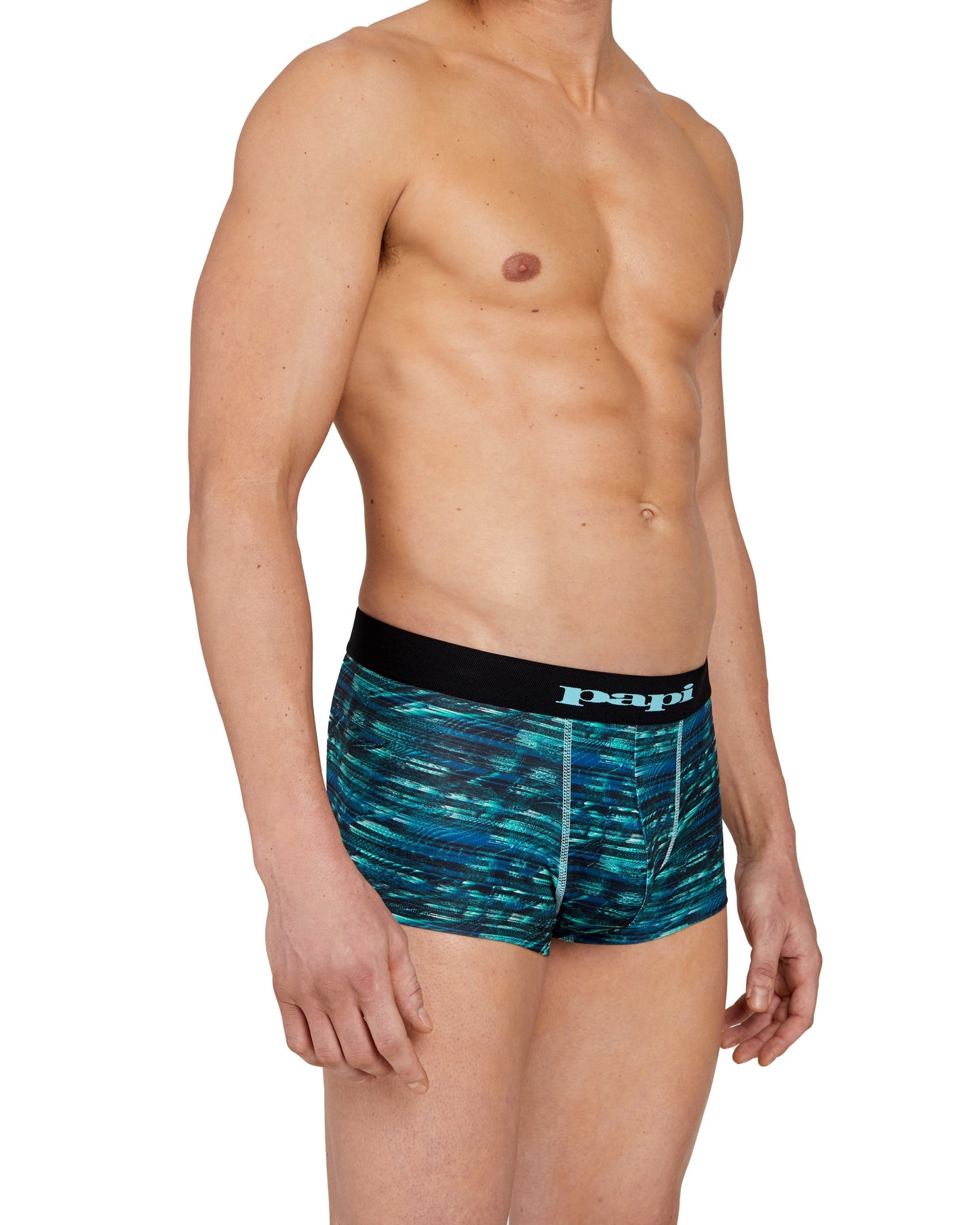 Papi Aqua Glitch Print Microfiber Trunk