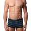 Papi Black/Blue Stripe Stretch Brazilian Trunk 2-Pack