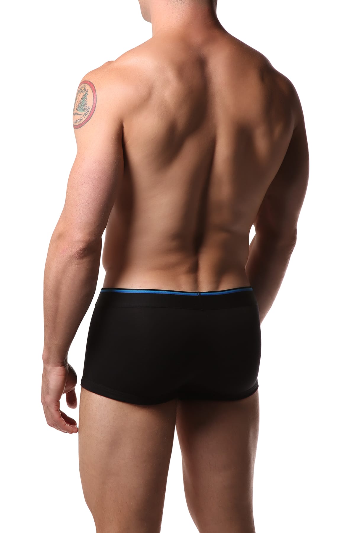Papi Black/Blue Stripe Stretch Brazilian Trunk 2-Pack