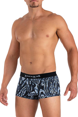 Papi Black Microflex Peached Single Animal Print Brazilian Trunk thumbnail 2