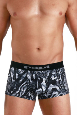 Papi Black Microflex Peached Single Animal Print Brazilian Trunk thumbnail 1