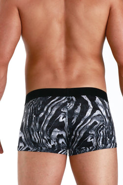 Papi Black Microflex Peached Single Animal Print Brazilian Trunk thumbnail 4