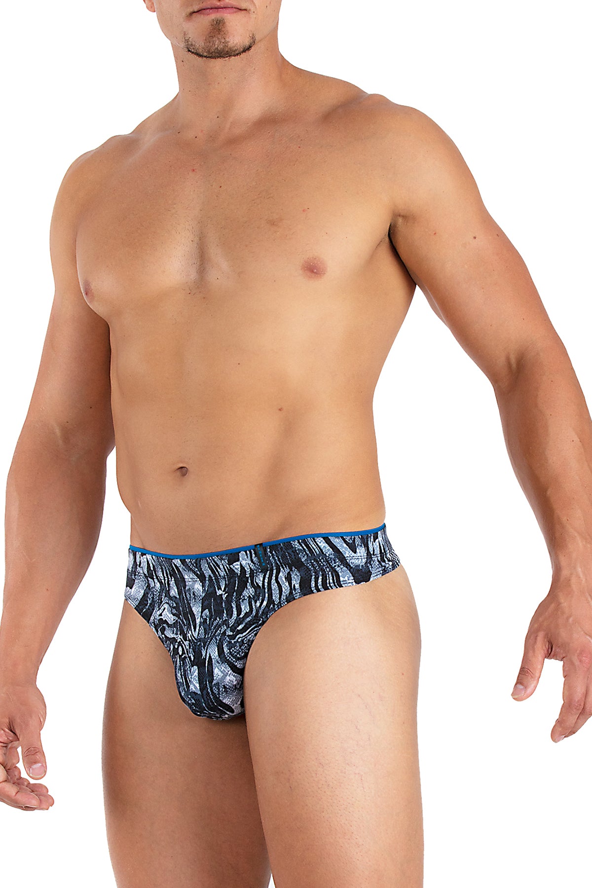Papi Black/White Sci-Fi Skins Peached Jersey Thong