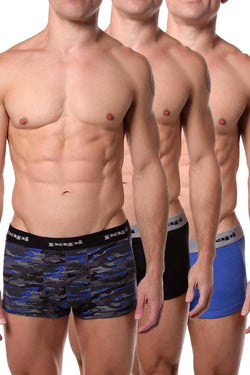 Papi Blue/Black/Grey-Print Brazilian Trunk 3-Pack thumbnail 1