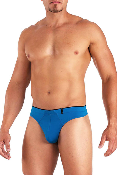 Papi Blue-Jay Solid Skins Peached Jersey Mesh Thong