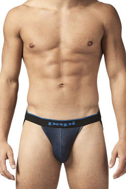 Papi Blue Leopard 2PK Microflex Jockstrap thumbnail 1
