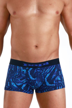 Papi Blue Microflex Peached Single Animal Print Brazilian Trunk thumbnail 1