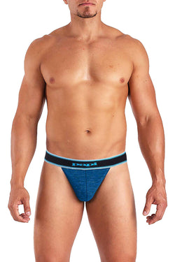 Papi Blue-Rain Textured Sport Injected Slub Jersey Thong thumbnail 2