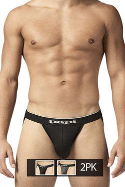 Papi Gray Texture 2PK Microflex Jockstrap thumbnail 1