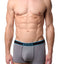Papi Grey/Teal/Navy Film-Strip Brazilian Trunk 3-Pack