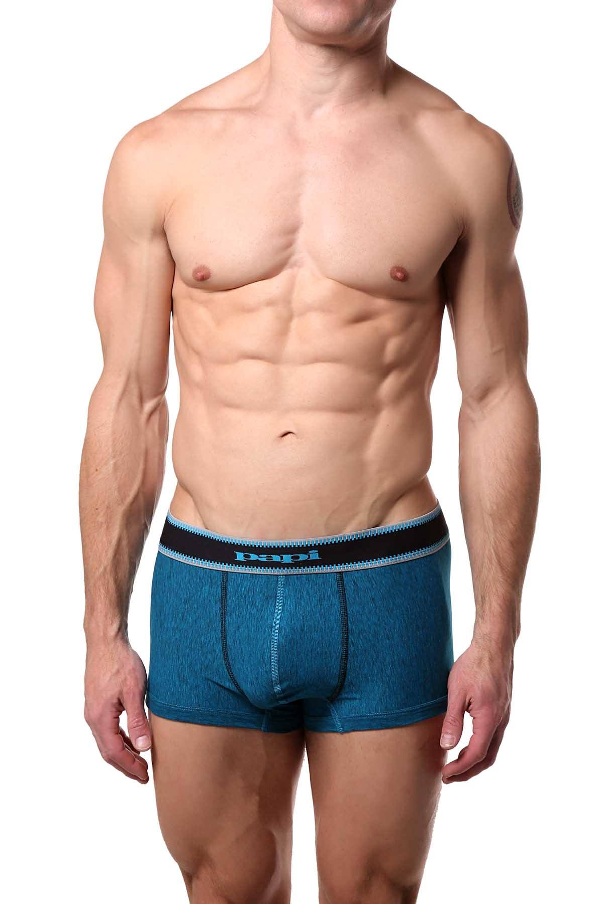 Papi Grey/Teal/Navy Film-Strip Brazilian Trunk 3-Pack
