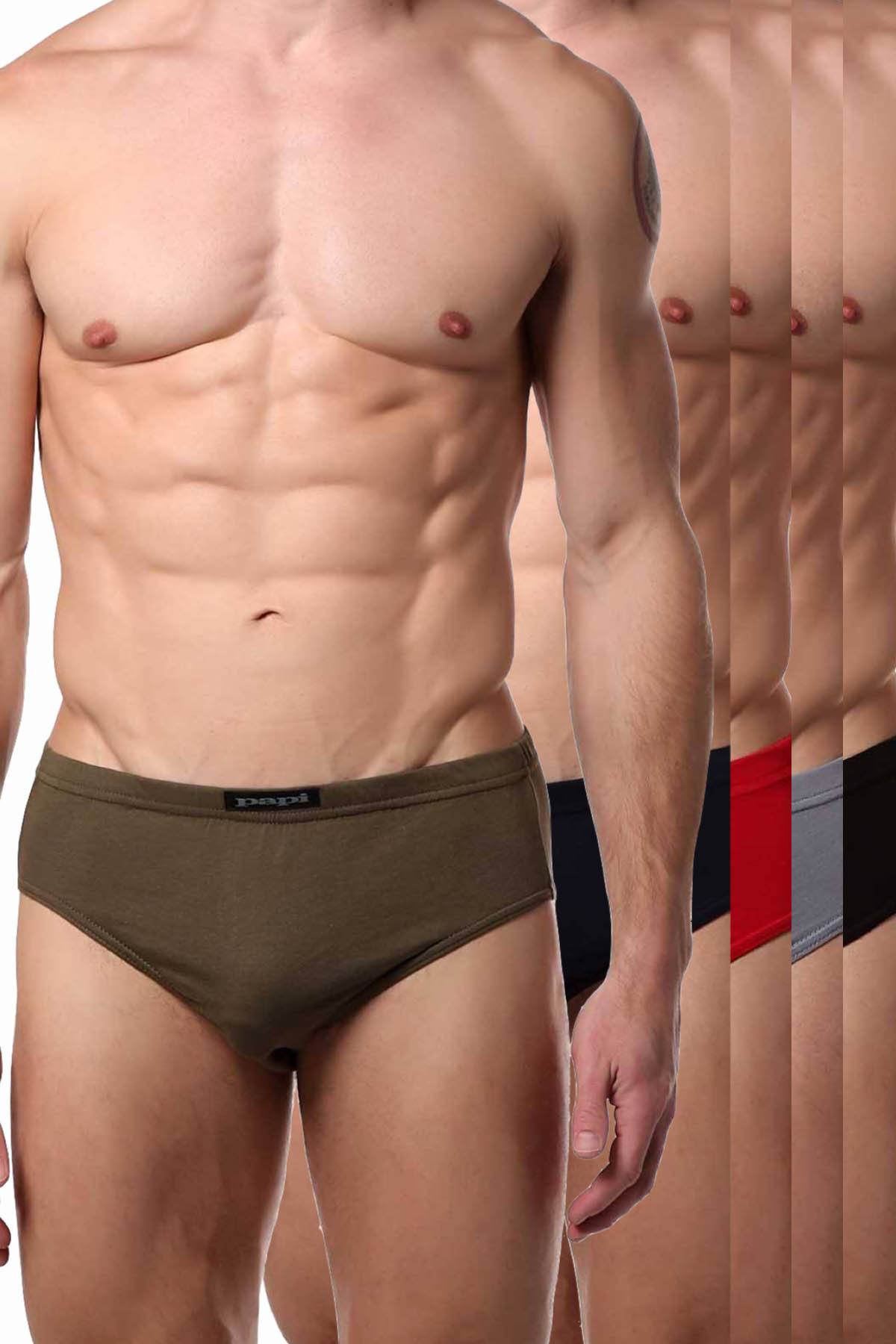 Papi Military-Hues Premium Cotton Low-Rise Brief 5-Pack