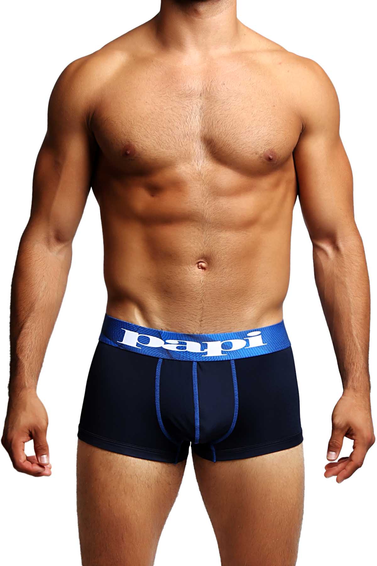 Papi Navy/Blue Contrast Microfusion Performance Brazilian Trunk 2-Pack