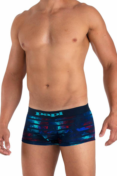 Papi Navy/Teal Color-Burst Brazilian Trunk