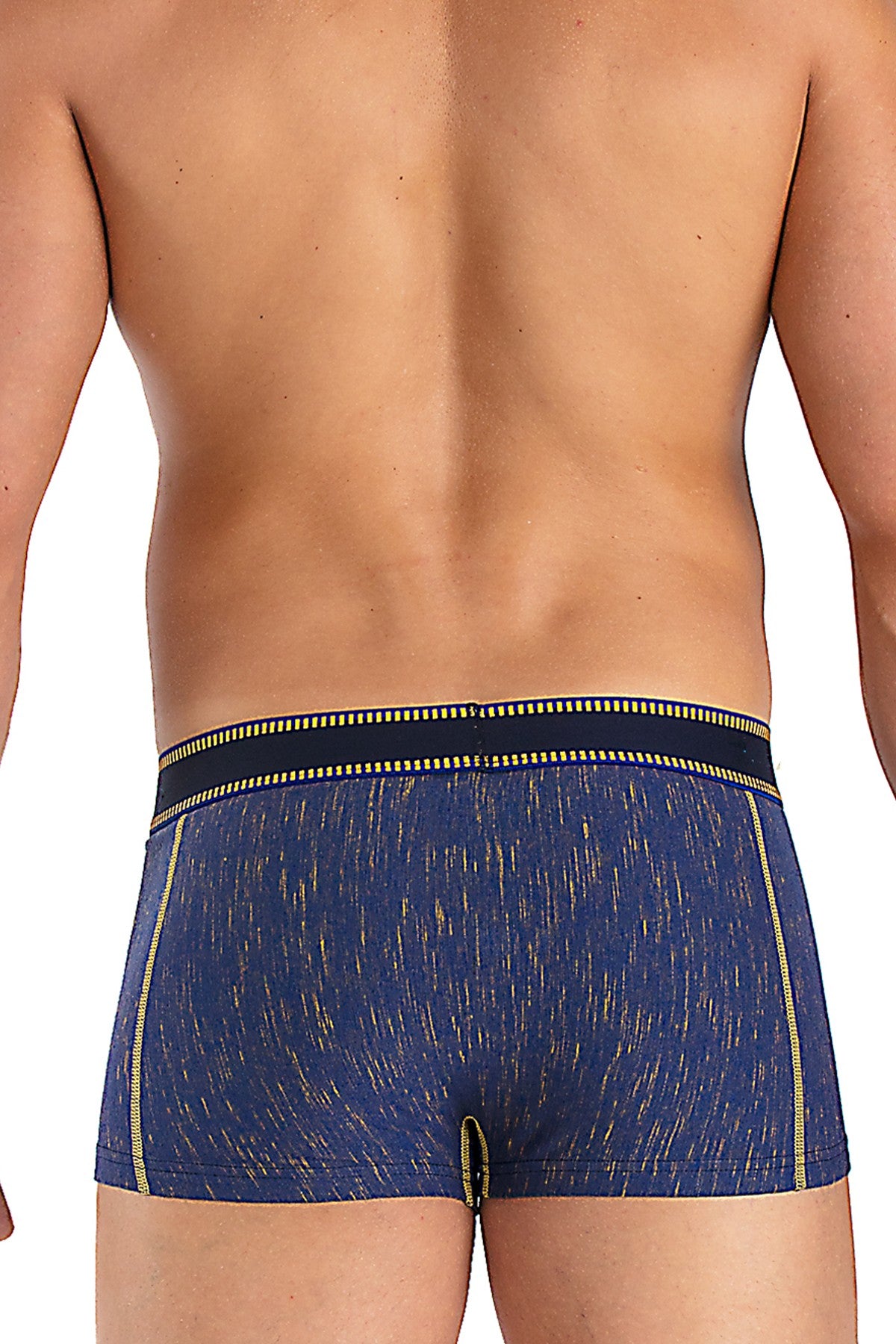 Papi Navy Textured Sport Injected Slub Jersey Brazilian Trunk