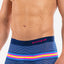 Papi Navy/Very-Berry Beachside Stripes Brazilian Trunk