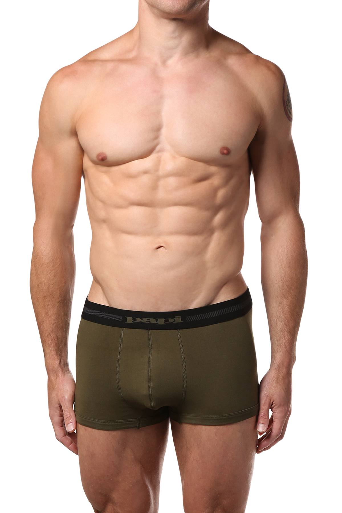 Papi Olive/Black/Stripe Brazilian Trunk 3-Pack
