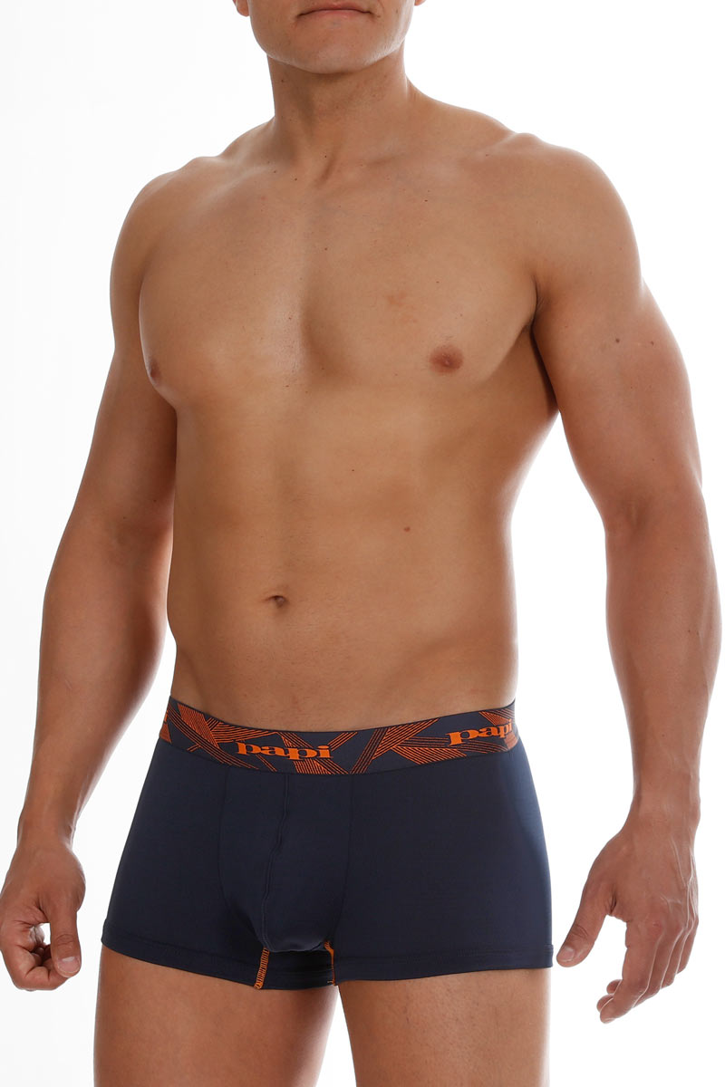 Papi Orange/Navy Performance-Mesh Brazilian Trunk 2-Pack