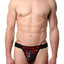 Papi Red/Black Striped Microflex Brazilian Thong
