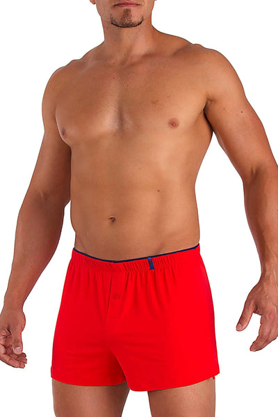 Papi Red Solid Skins Peached Jersey Mesh Boxer Short