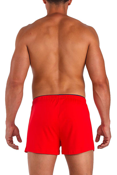 Papi Red Solid Skins Peached Jersey Mesh Boxer Short