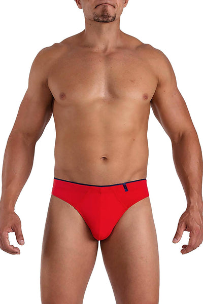 Papi Red Solid Skins Peached Jersey Mesh Thong