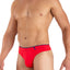Papi Red Solid Skins Peached Jersey Mesh Thong