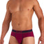 Papi Ruby-Red Textured Sport Injected Slub Jersey Euro Brief