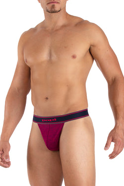Papi Ruby-Red Textured Sport Injected Slub Jersey Thong thumbnail 2